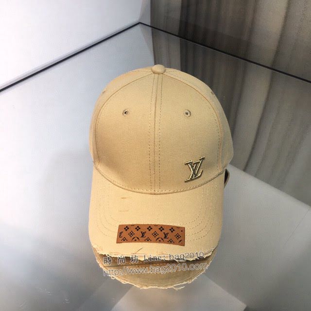 LV爆款男士帽子 路易威登暗紋提花2021早春棒球帽 LV做舊鴨舌帽  mm1265